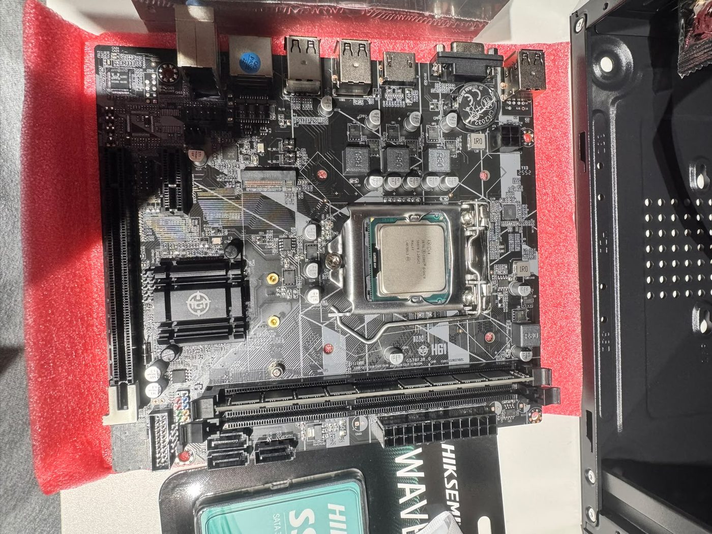 Processador instalado na placa-mãe